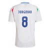 Camisola Itália Jorginho 8 Homen Equipamento 2ª Euro 2024